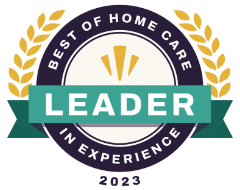 Best of Home Care Leader in Experience 2025 award badge earned by Advanced Nursing & Home Care for outstanding senior care services.
