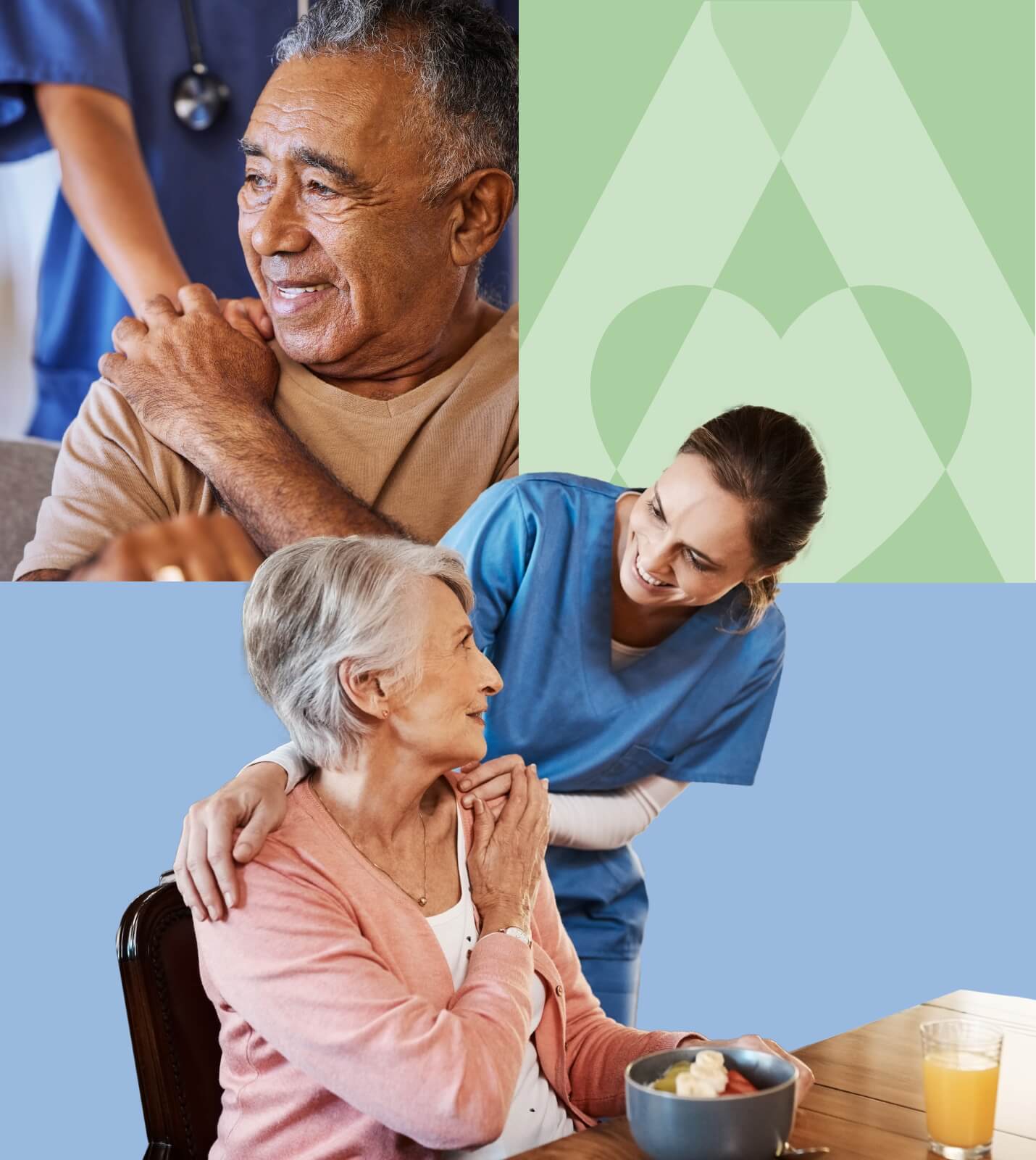 Caregiver providing compassionate support to seniors at Advanced Nursing & Home Care, reflecting dedication to dignity, wellness, and meaningful connections.