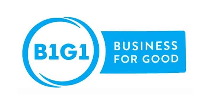 B1G1 Business for Good logo representing Advanced Nursing & Home Care’s commitment to global giving and positive social impact.