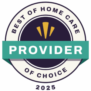 Best of Home Care Provider of Choice 2025 award badge earned by Advanced Nursing & Home Care for trusted senior home care services.