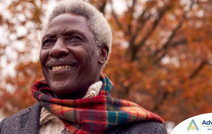 Senior home care helping a senior to manage seasonal depression.