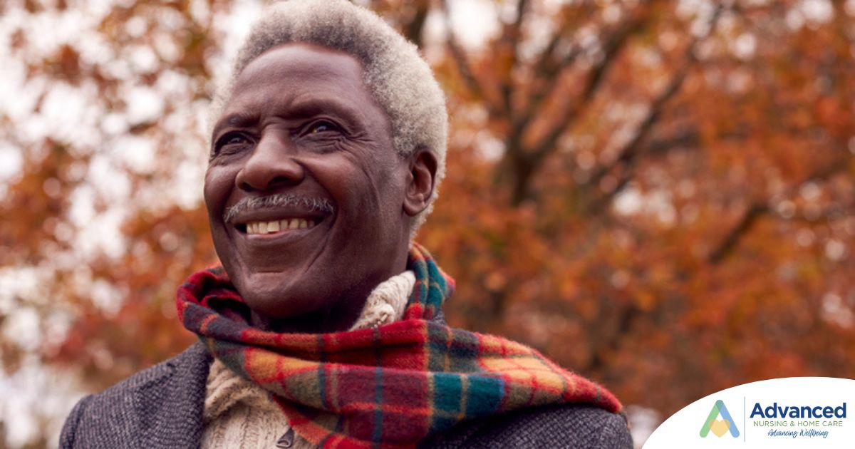 Managing Seasonal Depression How Senior Homecare Can Help Senior home care helping a senior to manage seasonal depression.