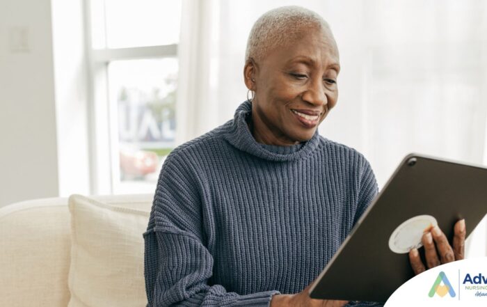 A senior exploring elder care trends in 2026