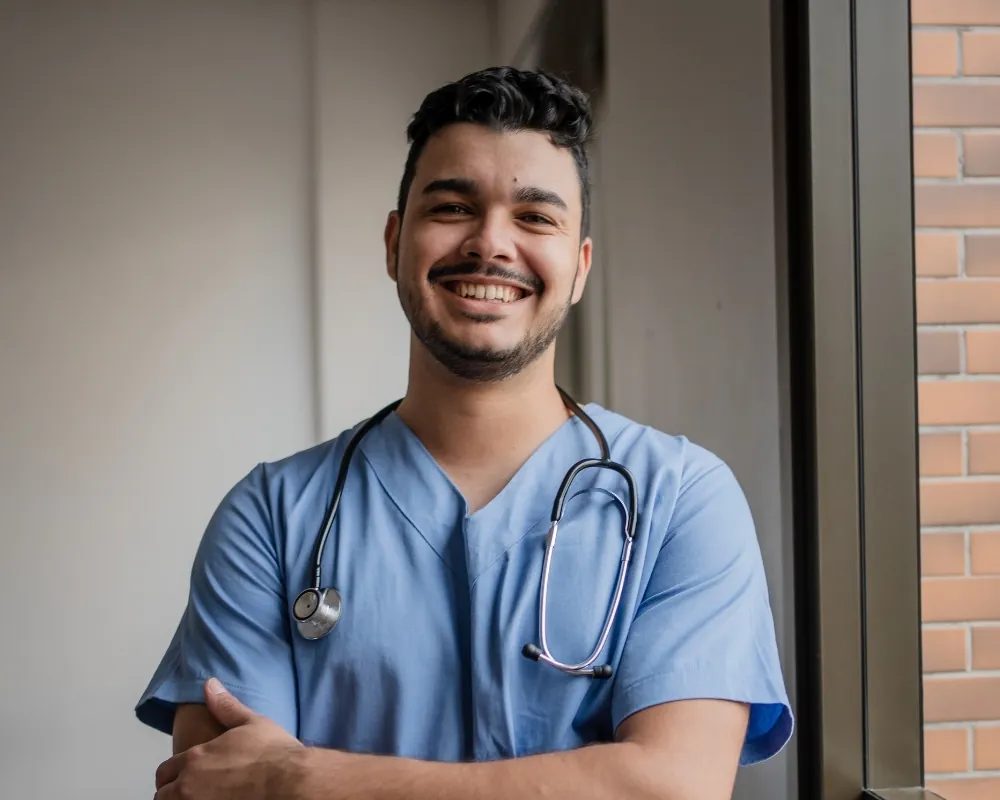 Smiling male nurse portrait